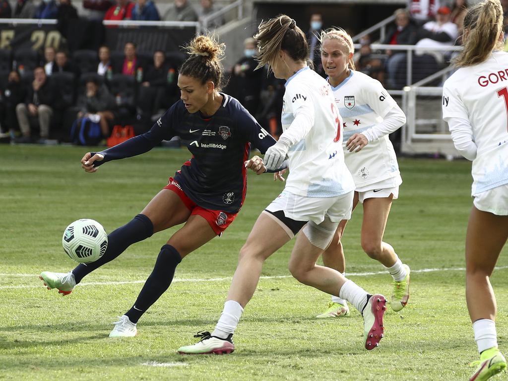 Rodman secured a contract with Washington Spirit in a deal that secured her $1.1M over four years, a significant figure for the WNSL. Picture: Tim Nwachukwu/Getty Images