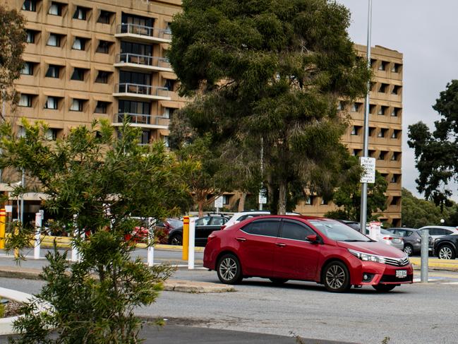 Modbury Hospital Emergency Department is in lockdowndue to a potential exposure to a COVID case in Adelaide, Monday, July 19, 2021. (The Advertiser/ Morgan Sette)