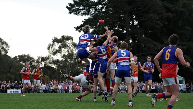 Grattan Stephens flies in for South Croydon. Picture: Garry Sparke