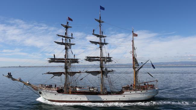 Tall ships from across the globe will sail into Williamstown on Friday ...