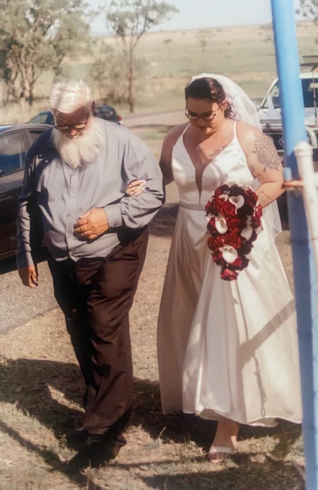 Trevor and his granddaughter on her wedding day.