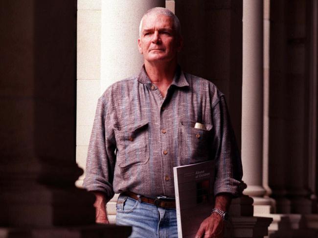 JUNE 8, 1999: Former state ward Allan William Allaway outside Queensland Parliament after testifying to Forde Inquiry about abuse he received while resident of Catholic Church's St Joseph's orphanage at Neerkol. Pic Greg White.