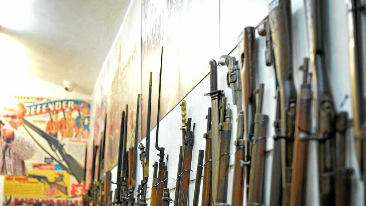 Ron Owen&#39;s guns museum in Gympie. Picture: Renee Albrecht