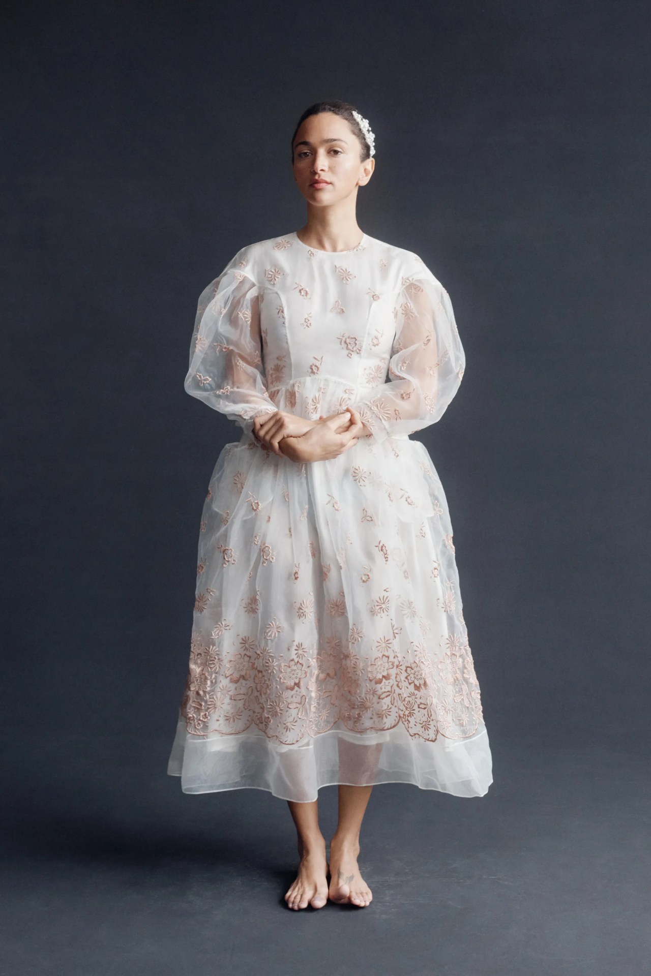 <p><em>Image credit: courtesy of Simone Rocha</em></p><h2><a href="https://www.farfetch.com/au/shopping/women/simone-rocha/items.aspx" target="_blank" rel="nofollow noopener"><b>Simone Rocha</b></a></h2><p>Simone Rocha gives form to fairy tales&mdash;the Brothers Grimm kind, not your sanitised Disney fare. At her namesake label, Rocha offers designs that range from the angelic to the vampiric: matelass&eacute;, puff-sleeved dresses cut to the calf in whites and pinks, and moody tulle skirts, finished with Bront&euml;an flair. Her pearlescent clutches, hyper-feminine headbands and earrings are also ideal accessories, perfect for a civil wedding or a more sumptuous ceremony.&nbsp;</p><p><b>SHOP NOW</b> at <a href="https://www.farfetch.com/au/shopping/women/simone-rocha/items.aspx" target="_blank" rel="nofollow noopener"><b>Farfetch</b></a></p>