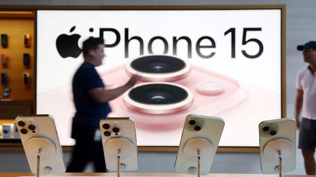 Apple blamed a software bug and other issues tied to popular apps for causing the recently released iPhone 15 models to heat up. Picture: AFP