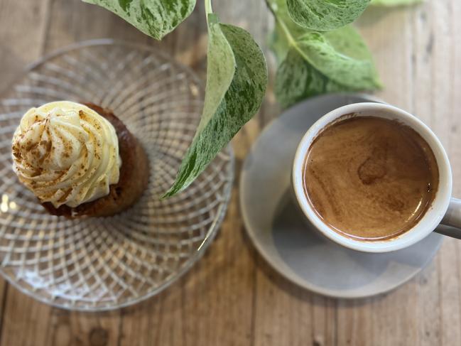 Abundance on the Quay's carrot cake and coffee. Picture: Supplied