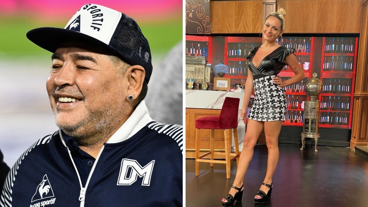 Diego Maradona and his ex-girlfriend Oliva Rocio. Pictures: Getty/Instagram