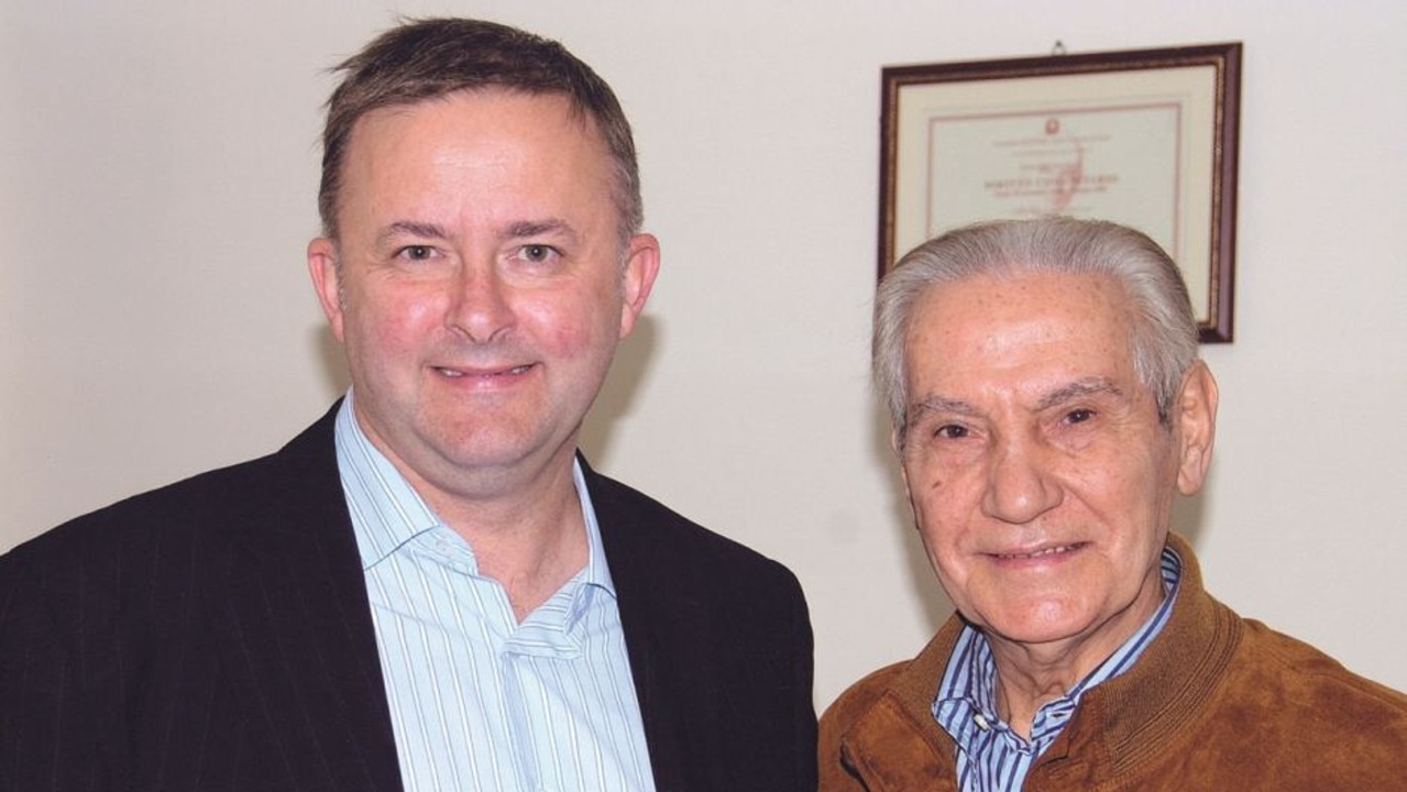 Anthony Albanese with his father, Carlo Albanese, in Barletta, Italy, in 2009.