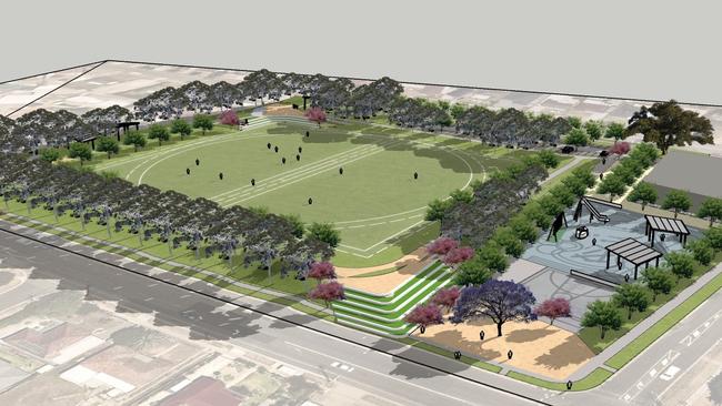 Artist's impression of the proposed redevelopment of Phillips Park in Lurnea.