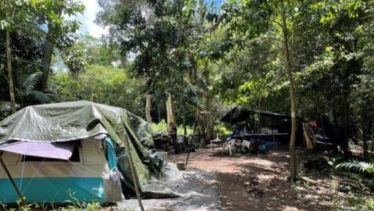 Photos from a drug raid at Schirmers Rd at Ilbilbie where police allegedly found about 800 marijuana plants, weapons and explosives. Picture: Queensland Police Service