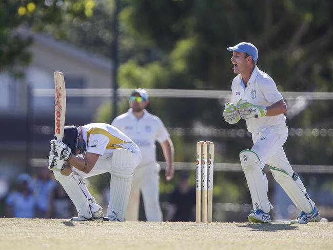 West Bentleigh keeper James Quarmby celebrates. Picture: Valeriu Campan