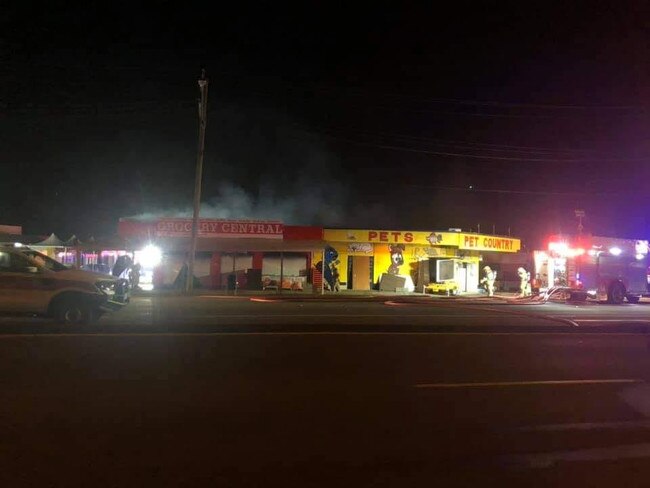 The fire was located next door to a pet shop. Source: Facebook/Woodridge Crime Watch.