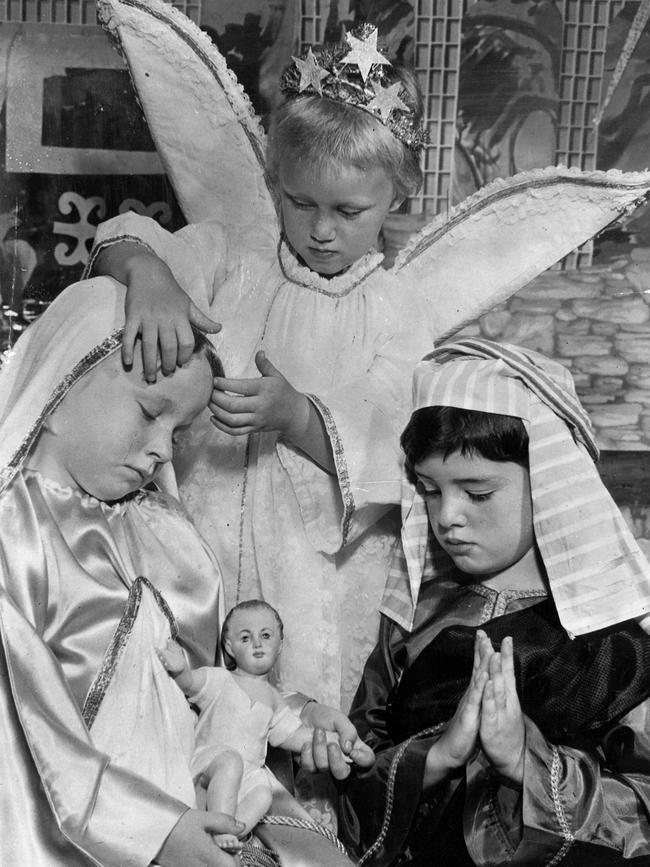 Children in a Christmas nativity play in 1966.