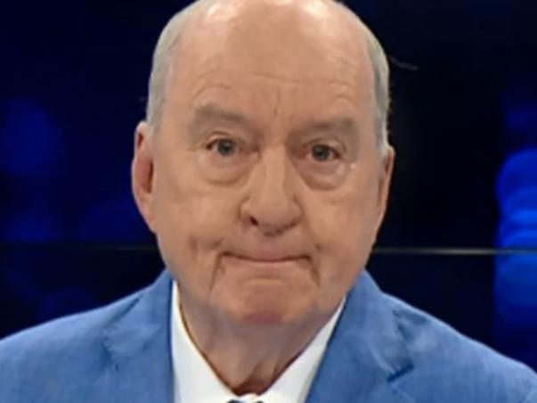 Alan Jones breaks down and cries live on air.Video Grab: Sky News