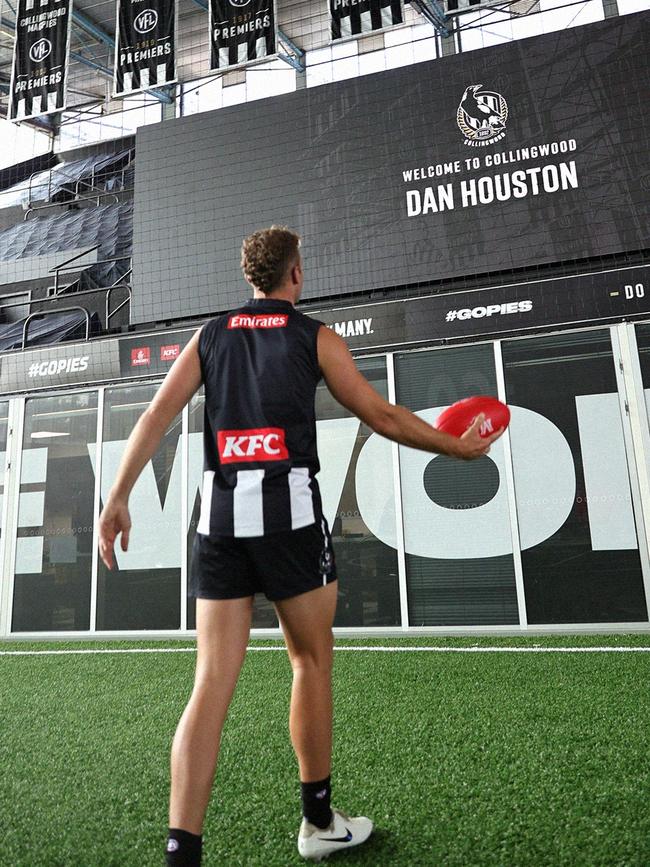 Dan Houston at Collingwood. Picture: Collingwood FC