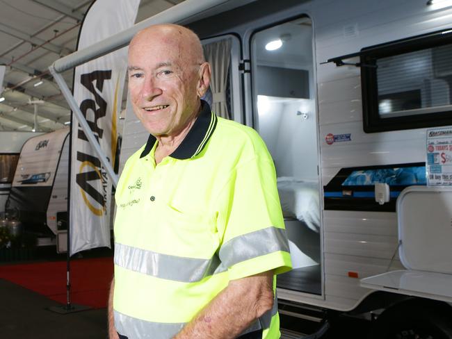 Ron Chapman, CEO of Caravanning Queensland poses for a photo at Bowen Hills 11th June 201850th Anniversary Caravan, Camping and Touring Supershow at the RNA Showgrounds.Photo AAP/ Ric Frearson