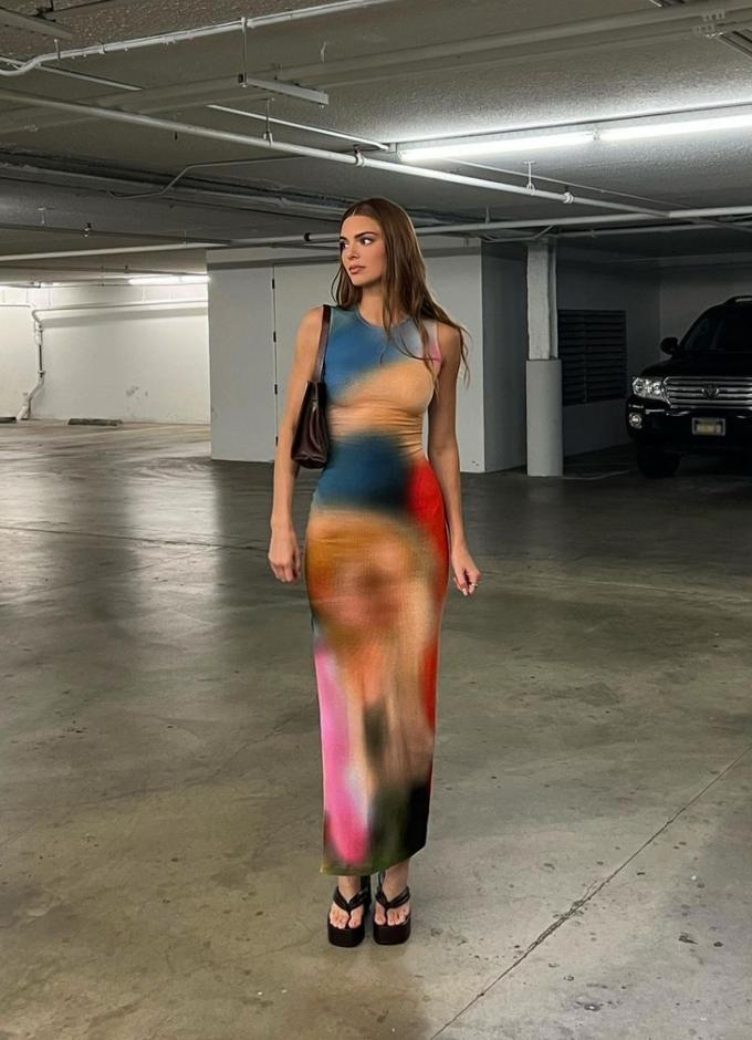 Kendall Jenner Just Wore a Psychedelic Body-Con Minidress