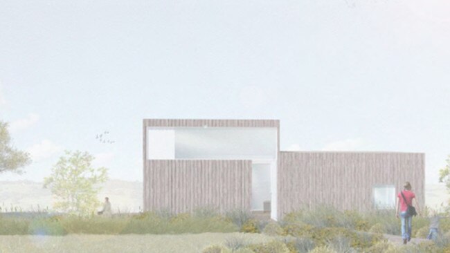 An artist's impression of the north elevation of one of the six tourist cabins proposed.