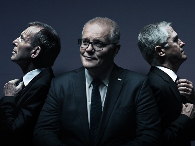 Scott Morrison, Tony Abbott, Malcolm Turnbull in the ABC show Nemesis.