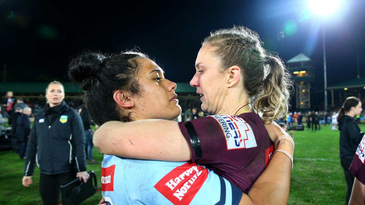 Foliaki and Brown share a moment. Pics Adam Head