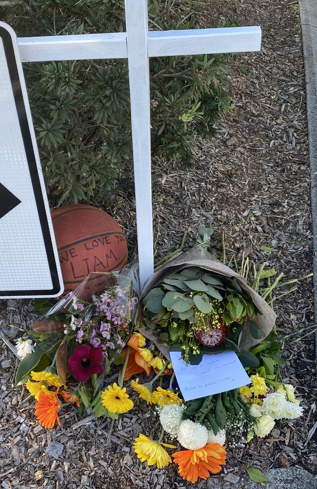 Friends and neighbours have left tributes for Liam Van Horen who died after being hit by a car in Sippy Downs on Saturday night. Picture: Maddie Manwaring