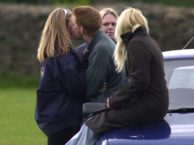 Playful Prince Harry & Friends At The Beaufort Polo Club, Near Tetbury, Gloucestershire. (Photo by Antony Jones/UK Press via Getty Images)