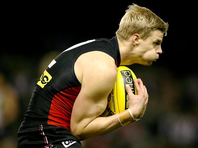 Nick Riewoldt marks for St Kilda. Picture: Wayne Ludbey