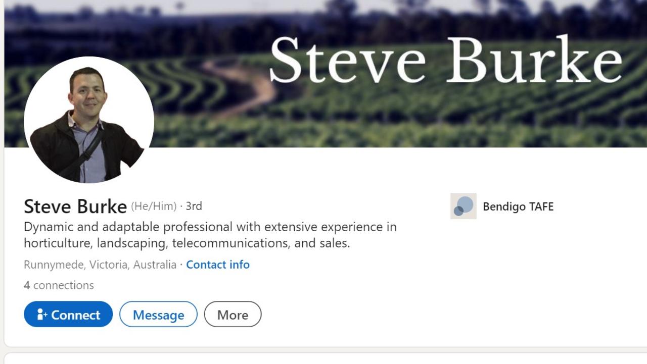 The convicted offender's LinkedIn profile. Picture: Supplied