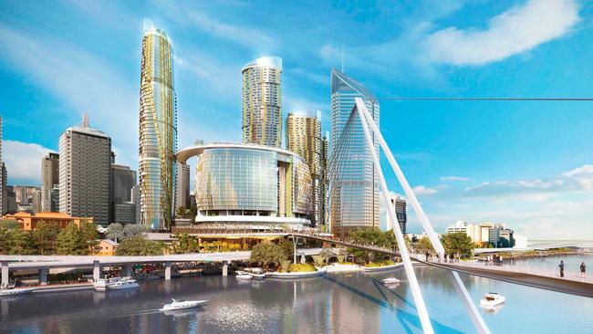 Brisbane’s proposed Queen’s Wharf precinct. Picture: supplied