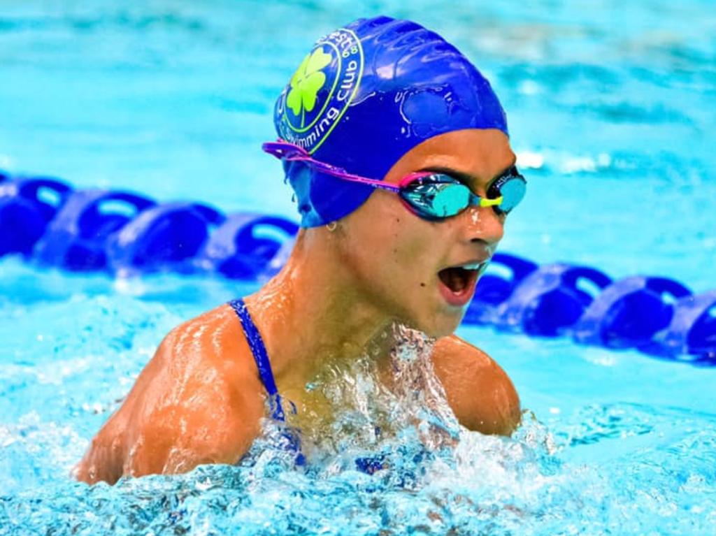 SA Little Legend Alesha Placanica, 10, Clovercrest Swimming Club has become the fastest state 10-year-old in breaststroke after only joining the club late last year. Picture supplied.