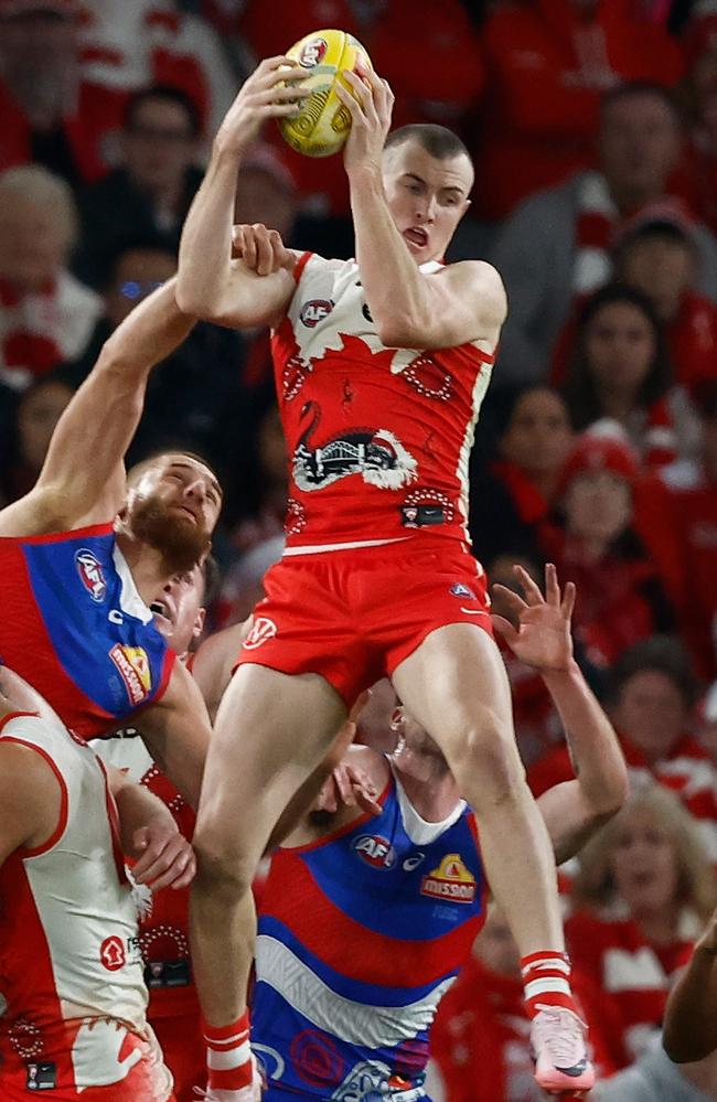 Chad Warner ripped the game to shreds in the third term. (Photo by Michael Willson/AFL Photos via Getty Images)