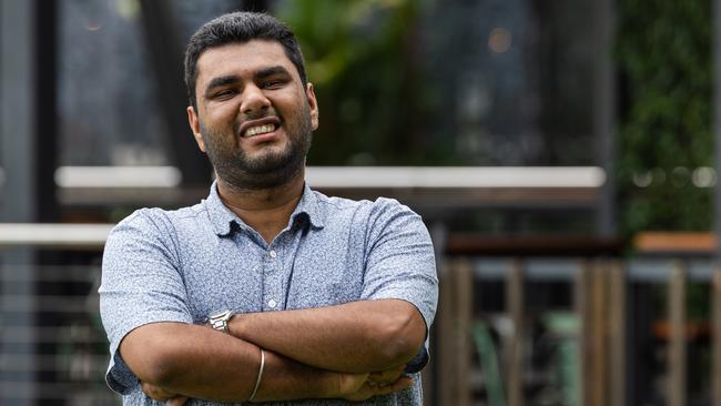 Hriday Nayyar at the Darwin Waterfront for the launch of his new book Life Chronicles: Experiences and Challenges Picture: Pema Tamang Pakhrin