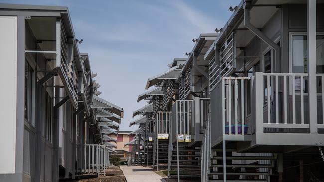 Demountable classrooms at a NSW public school. Picture: James Gourley