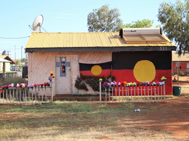 House 511 (the memory house) in Yuendumu where Kumanjayi Walker was shot by Constable Zach Rolfe. Picture: Jason Walls