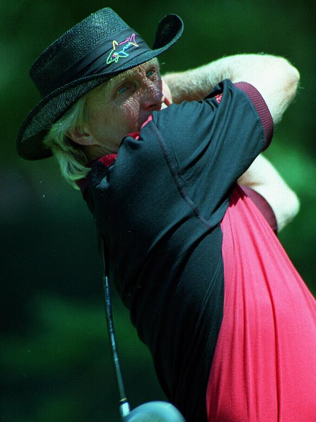 Greg Norman in action during the Pro-Am at Royal Sydney in 1994.