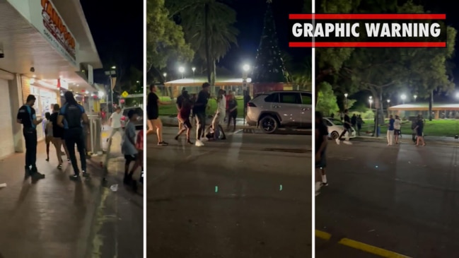 WARNING: DISTURBING. Shocking video of street violence in Alice Springs