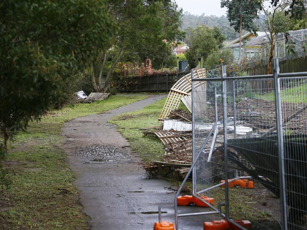 Flood damage in Kingston. Picture: MATT THOMPSON