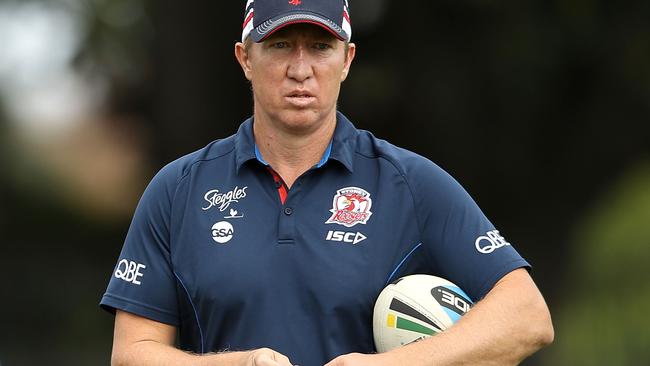 Roosters coach Trent Robinson ... says his men won’t take Melbourne Storm lightly. Picture: Mark Kolbe (Getty Images)