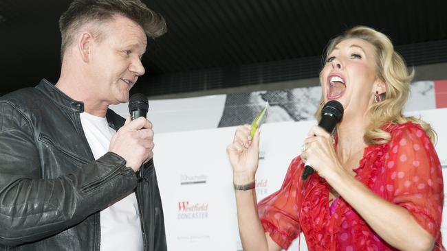 Gordon Ramsay spoke with Australian TV star Catriona Rowntree when he visited Westfield Doncaster.