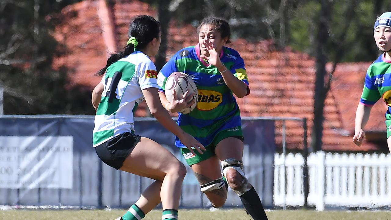 GPS player No 7 Girls Rugby Sunnybank v GPS Saturday July 9, 2022. Picture, John Gass