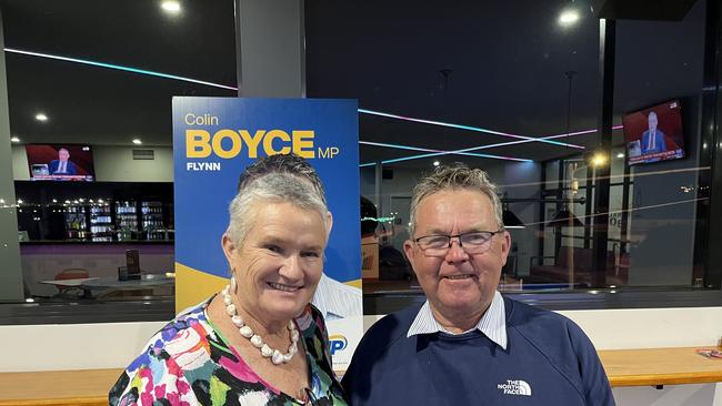 Terri and Colin Boyce at Flynn election party 2025. Picture supplied