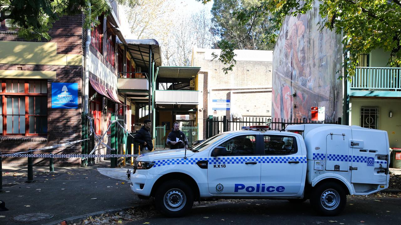 A 35-year old man has been charged over an alleged stabbing at a Woolloomooloo primary school on Wednesday morning. Picture NCA NewsWire/Gaye Gerard
