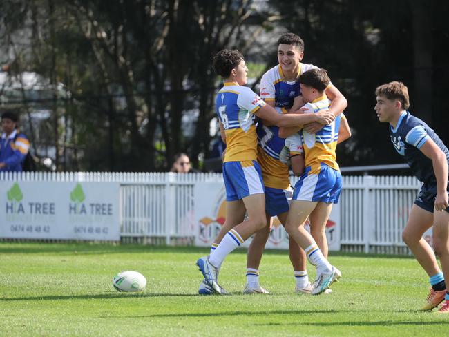 Pictured is The Peter Mulholland Cup at Ringrose Park, Wentworthville today. Patrician Brothers Blacktown v Matraville SHS. Picture: Tim Hunter.
