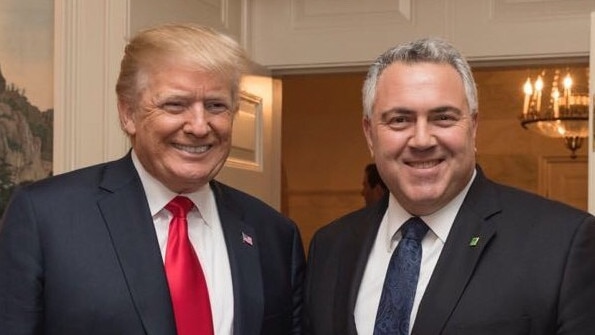 Donald Trump and former Australian Ambassador to the US Joe Hockey in 2018. Source: Instagram