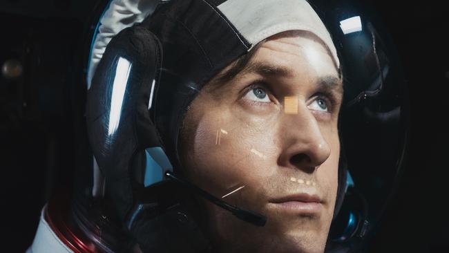 Ryan Gosling as Neil Armstrong in First Man.