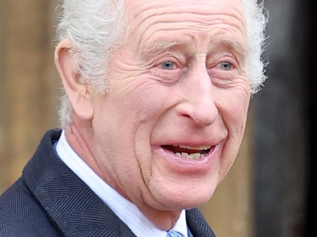 WINDSOR, ENGLAND - MARCH 31: King Charles III and Queen Camilla attend the Easter Mattins Service at Windsor Castle on March 31, 2024 in Windsor, England. (Photo by Chris Jackson/Getty Images)