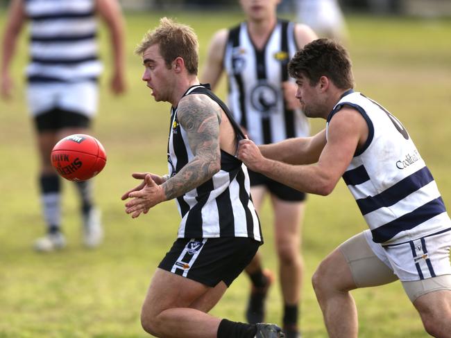 Brad Arnold playing for Crib Point. Picture: Stuart Milligan