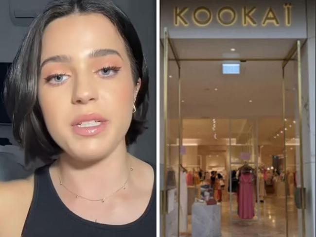 A Melbourne makeup artist has expressed her disappointment at Australian clothing label Kookai, over a staff member’s “extremely disgraceful” attitude about her body. Picture: TikTok