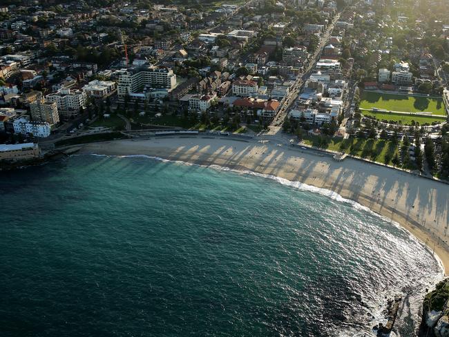 Raw sewage leaked from a stormwater drain into Coogee Beach today. Picture: Gregg Porteous