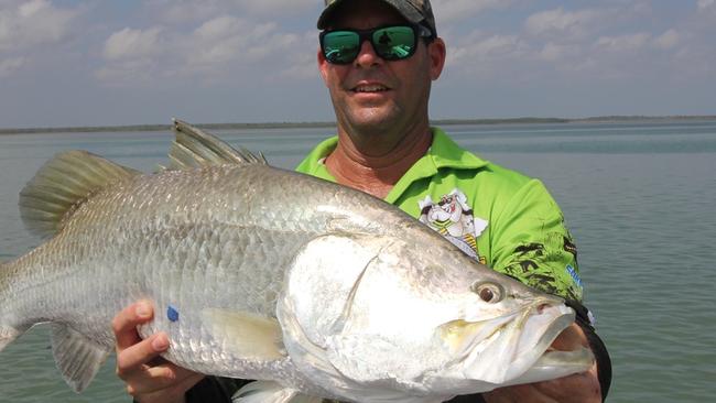 Chris Errity with a healthy looking 92cm barra